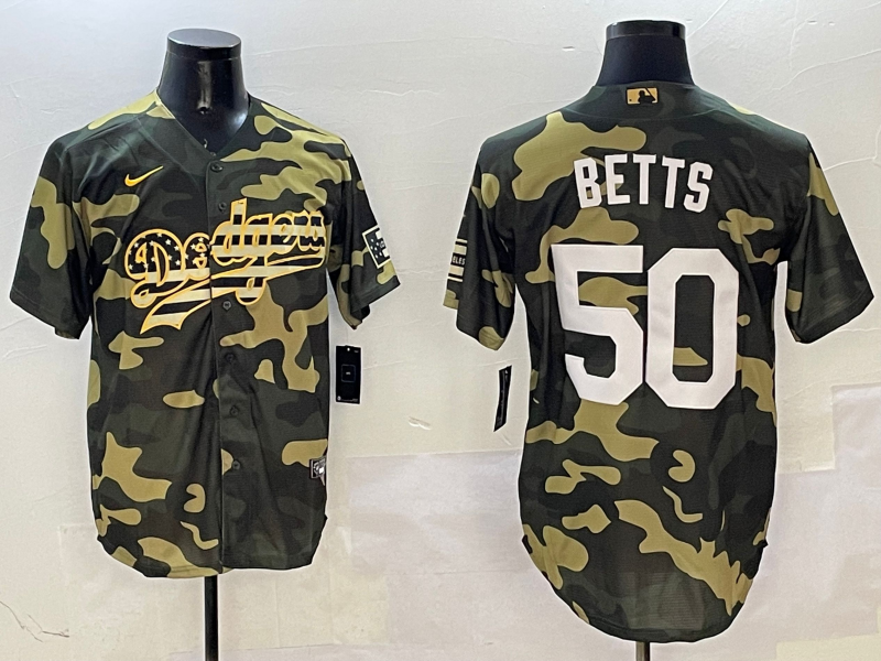 Men's Los Angeles Dodgers Mookie Betts #50 Camouflage Jersey
